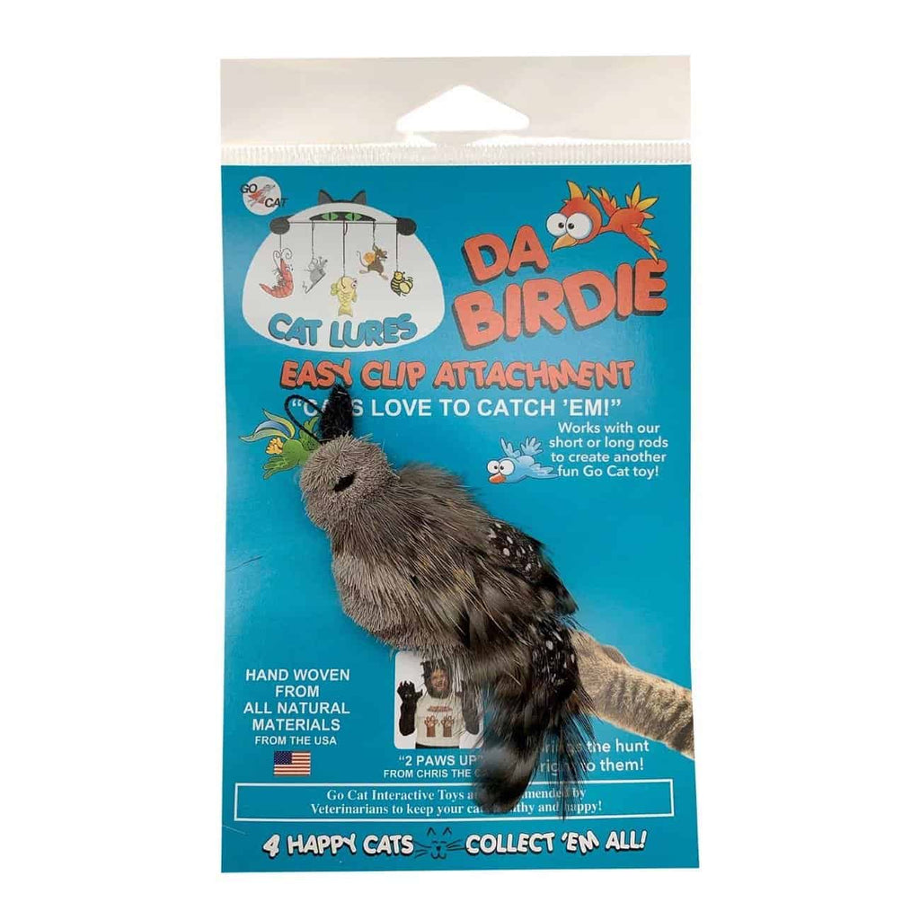 This is Da Birdie Teaser Wand Cat Toy Replacement Lure in the real packaging. 