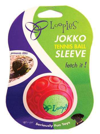 Loopies, Jokko Red Tennis Ball Sleeve, Complete with High-bounce Tennis Ball