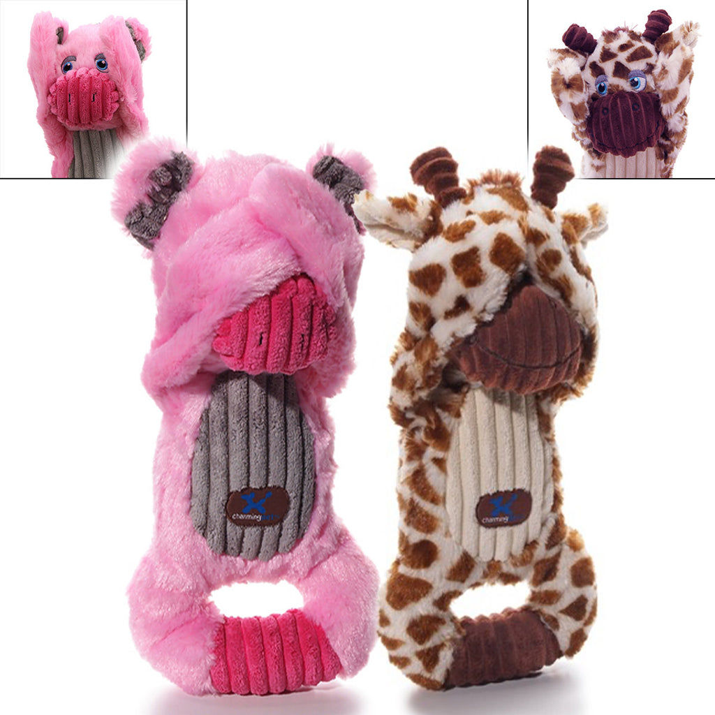 Peek-A-Boos Giraffe or Pig Dog Toy by Charming Pet!