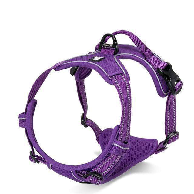 Truelove - The Better Dog Harness - Adjustable at Neck and Chest, No-Pull - Purple, Pink, Blue, or Black