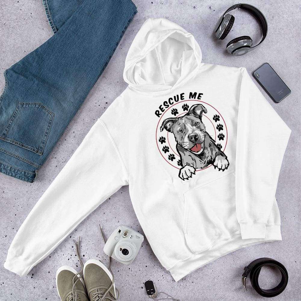Rescue Me Dog Graphic Pullover Sweatshirt Hoodie PetDesignz Unisex men women