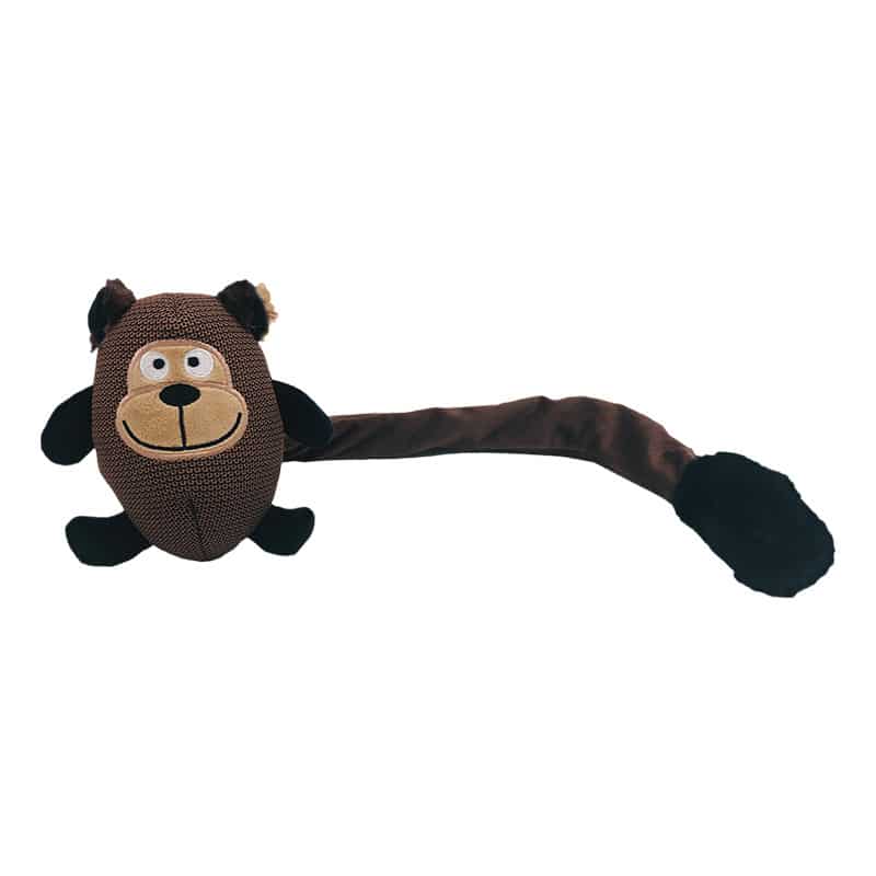 Loopies - Tuggo Tails Dog Toy - Monkey and Racoon