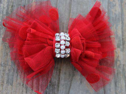 Party Dress Removable Dog Collar Bow by Diva Dog - PetDesignz