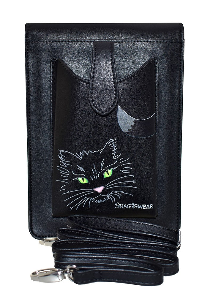 ShagWear - Small Crossbody Bag Purse, Faux Leather - Fluffy Cat