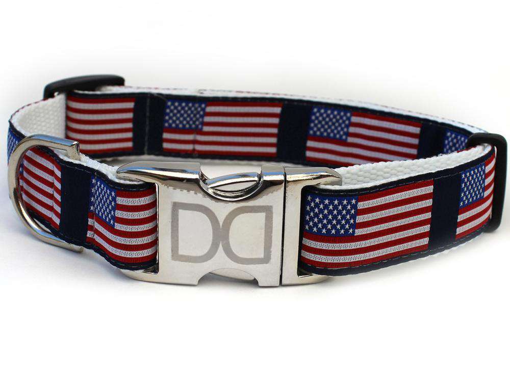 Stars n Stripes Dog Collar by Diva Dog (Optional Matching Leash Available)