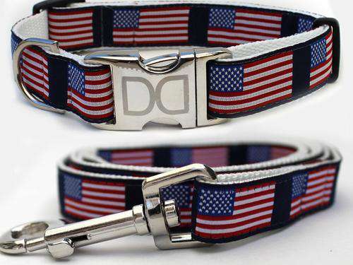 Stars n Stripes Dog Collar by Diva Dog (Optional Matching Leash Available)