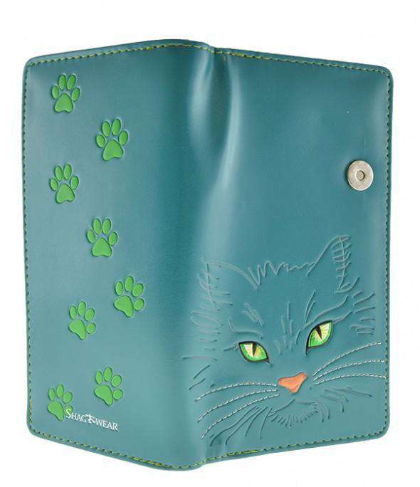 Shadow Cat Large Faux Leather Wallet by ShagWear