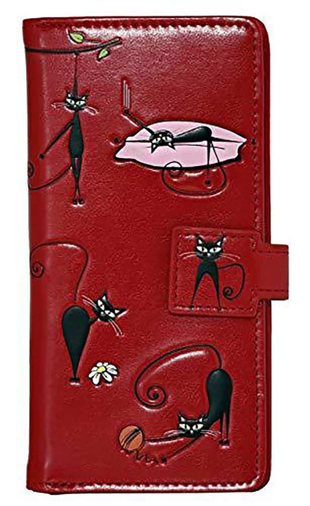 Crazy Cats Large Faux Leather Wallet by ShagWear