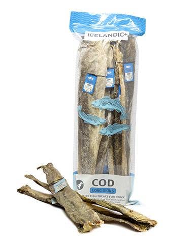 Cod Long Skin Sticks Fish Dog Treat Bag (20-Count) by Icelandic+ 