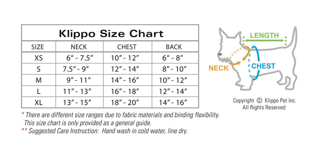 Sparkling Bow Ruffle Dog Dress Size Chart