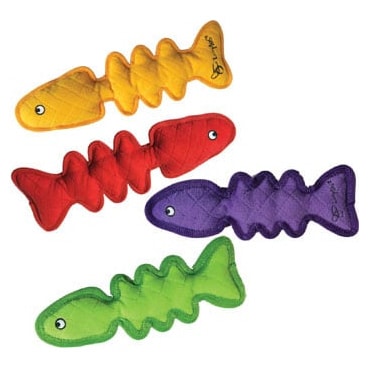 Fish Bone ICEBITER, Soak it and freeze it, Dog Toy (Assorted Colors) by Loopies