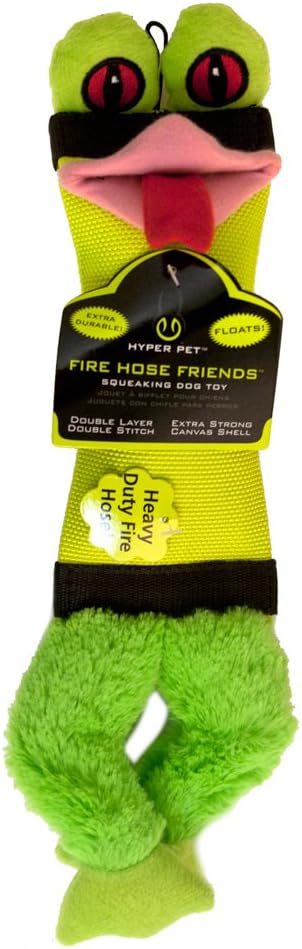Fire Hose Friends Dog Toy (Raccoon or Frog) by Hyper Pet