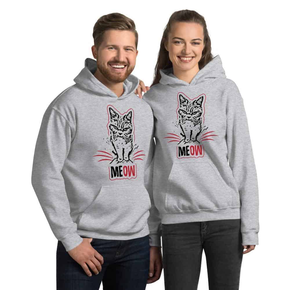 Grumpy Cat says MEOW Graphic Hoodie Sweatshirt Cat PetDesignz Unisex men women