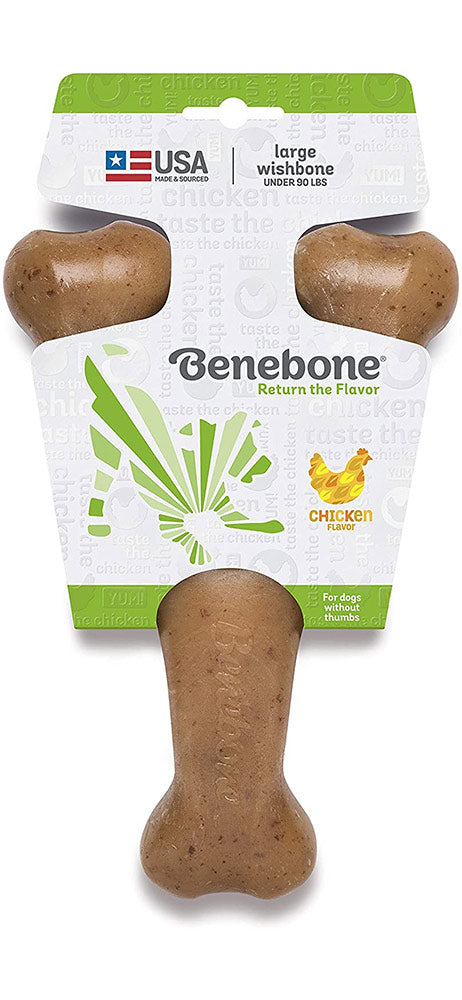 Bone Benebone Wishbone Chicken Flavor Chew Toy - Boredom Buster