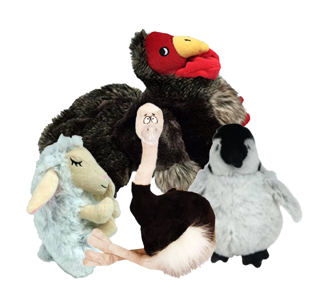 Loopies - Fat Toys- Lamb, Penguin, Turkey, and Ostrich - Big Belly Dog Toys