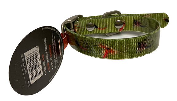 Dublin Dog - KOA Dog Collar - Fly Fish Series, Moss (Stink Proof, Waterproof, Colorful)