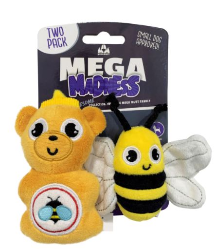 Honey Bee and Bear Mega Madness Dog Toy - Made for Small Dogs