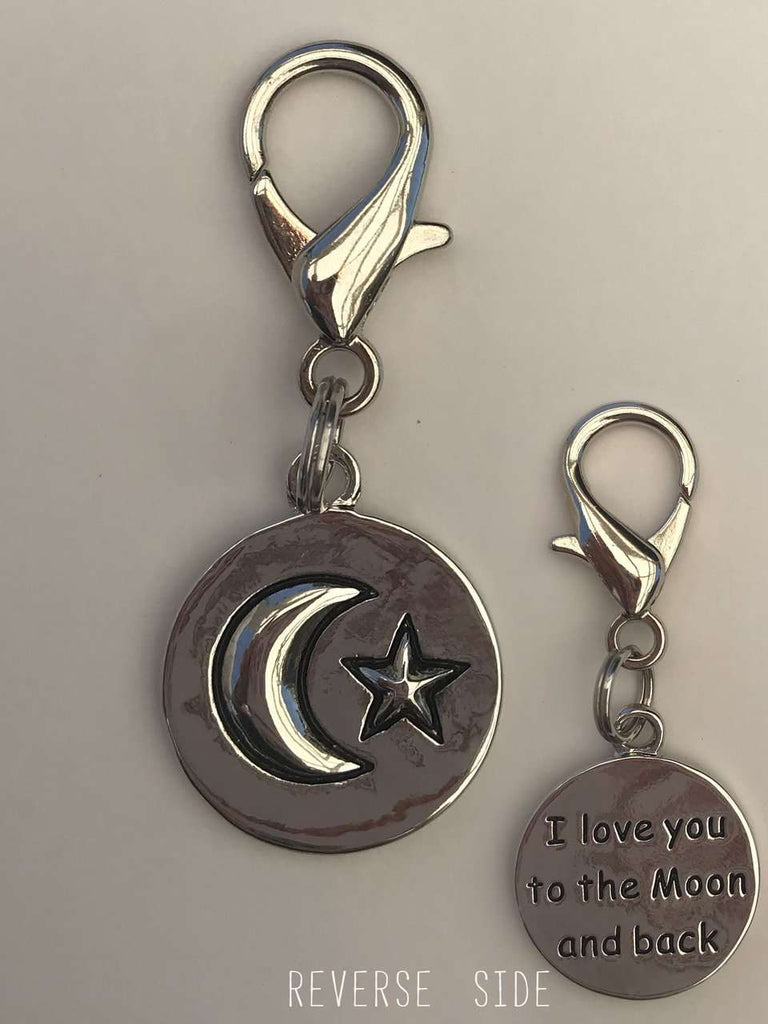 Diva Dog - I Love You to the Moon and Back Dog Collar Charm