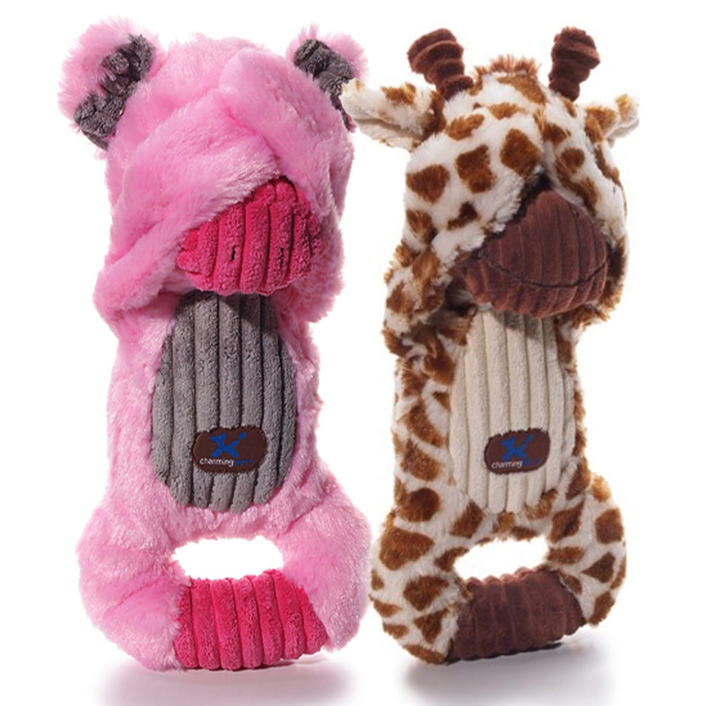 Peek-A-Boos Giraffe or Pig Dog Toy by Charming Pet!