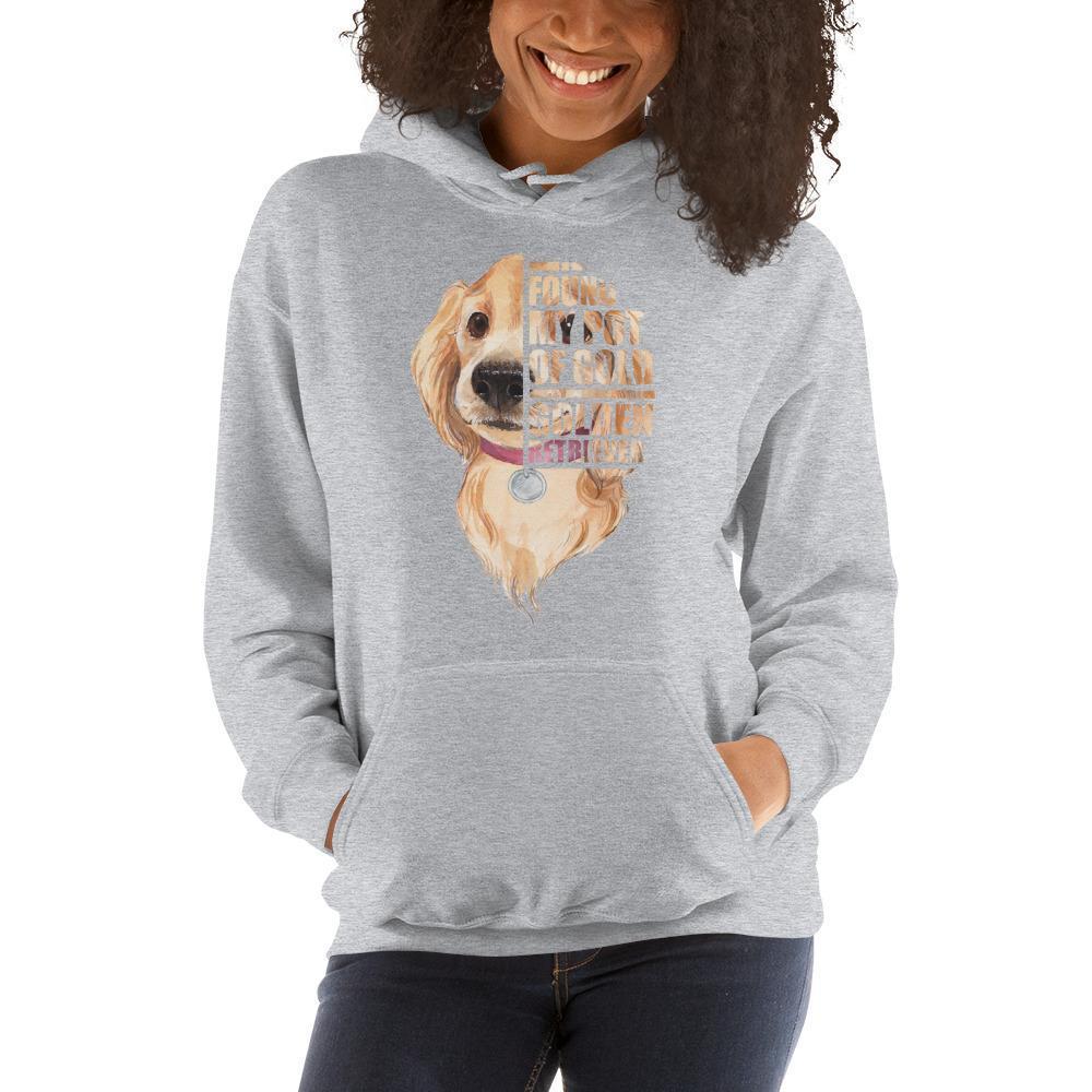 I Found My Pot of Golden Retriever Graphic Pullover Hoodie Sweatshirt Dog PetDesignz Unisex men women