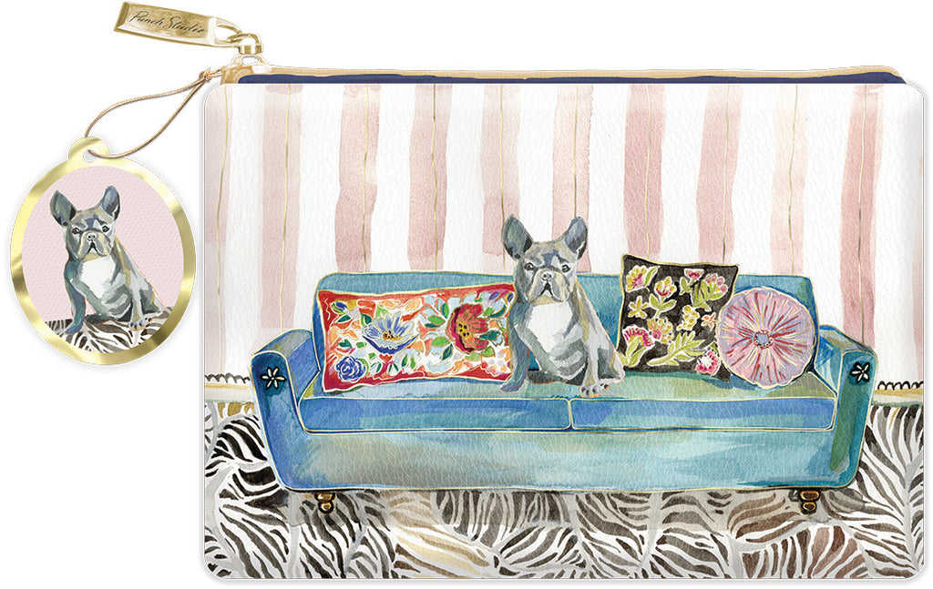 Carry-All Zippered Bag, Frenchie Dog Art