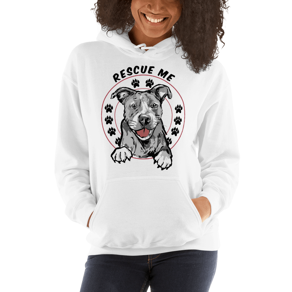 Rescue Me Dog Graphic Pullover Sweatshirt Hoodie PetDesignz Unisex men women