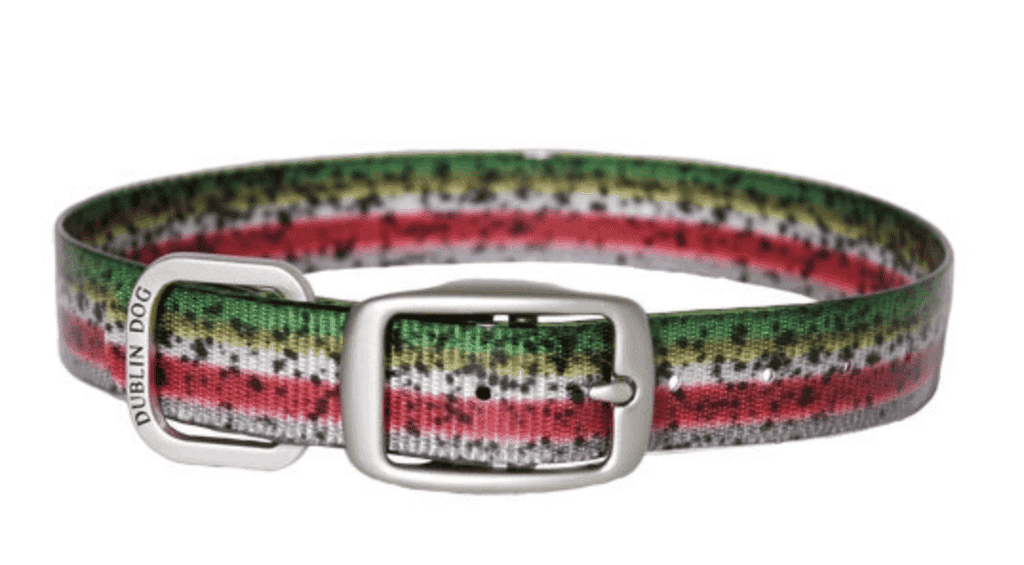 Rainbow Trout Series, Dublin Dog, KOA Collar - Stink Proof, Waterproof, Colorful