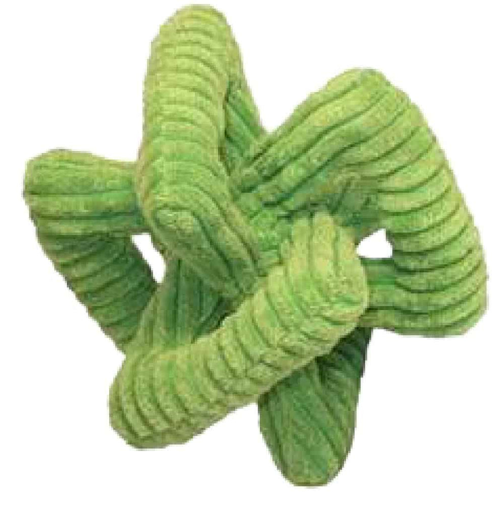 Interlocking 8" Triangle Corduroy Dog Toy by Loopies (Assorted Colors)