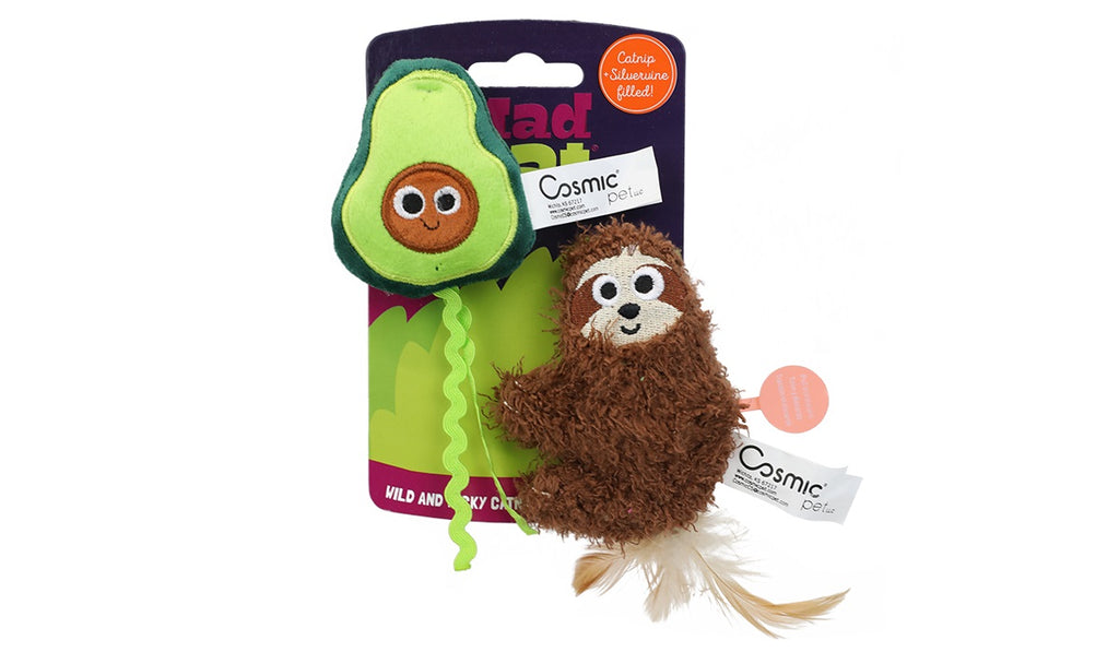 Avocado & Sloth Combo Catnip & Silvervine Cat Toy by Mad Cat