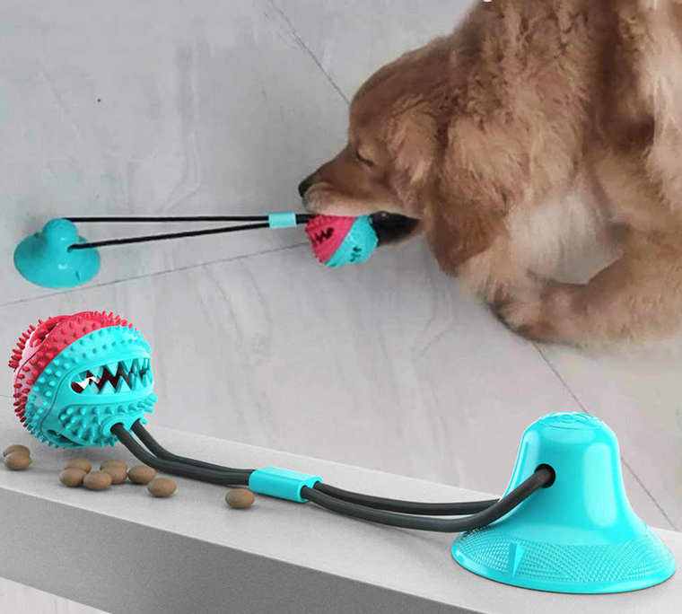 Rope Tug with Treats Dispenser Ball Chewing Interactive Dog Toy – Petzo