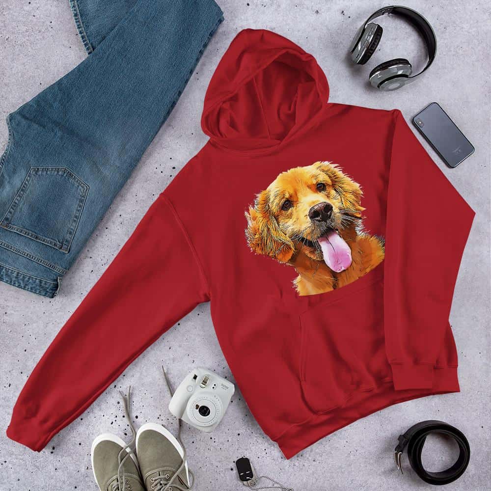 Golden Retriever Graphic Pullover Hoodie Sweatshirt PetDesignz Unisex men women