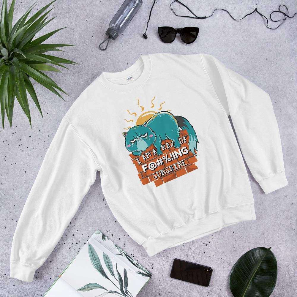 I’m A Ray of Fucking Sunshine, Grumpy Cat, Graphic Pullover Crewneck Sweatshirt