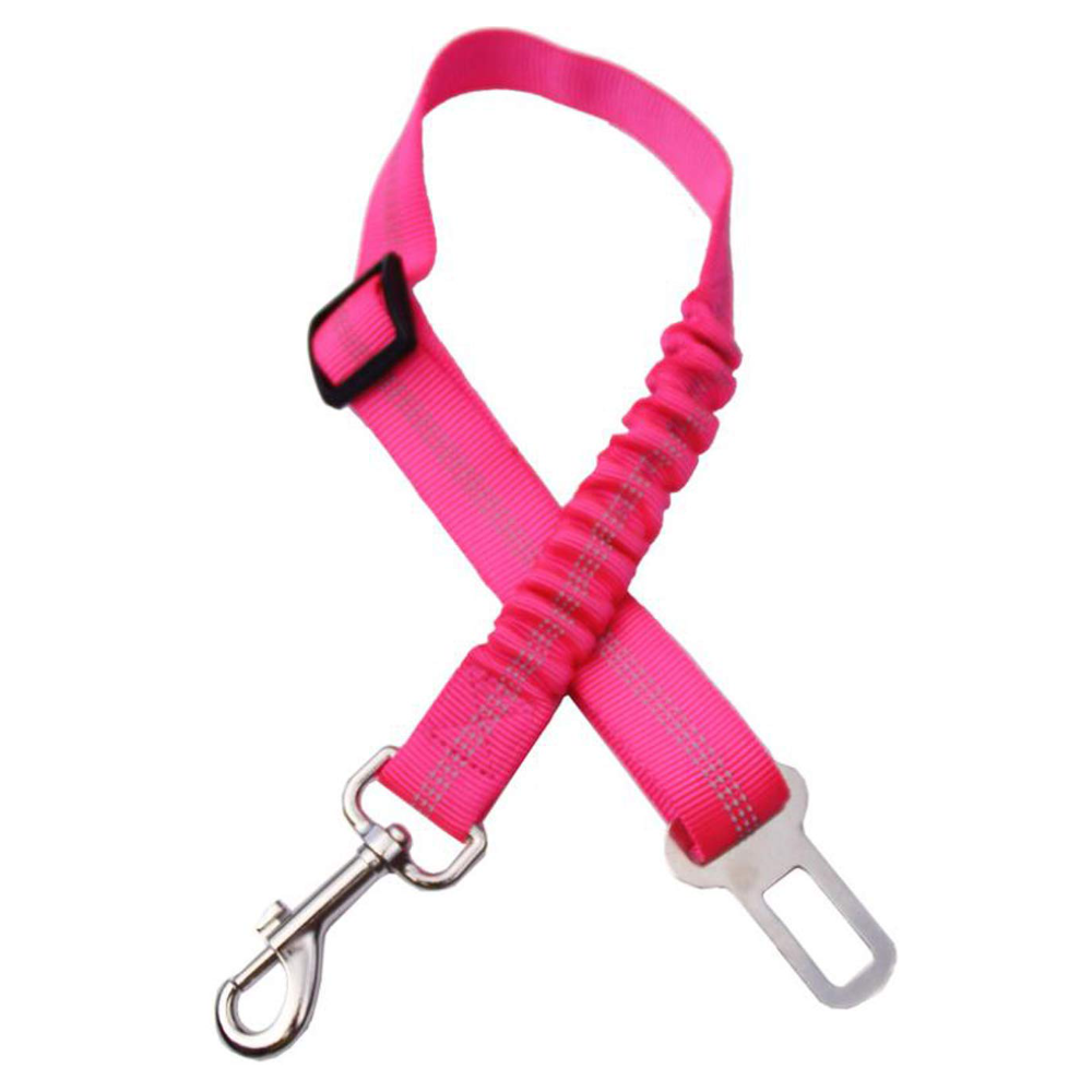 Dog Car Seat Belt Safety Leash - Black or Pink