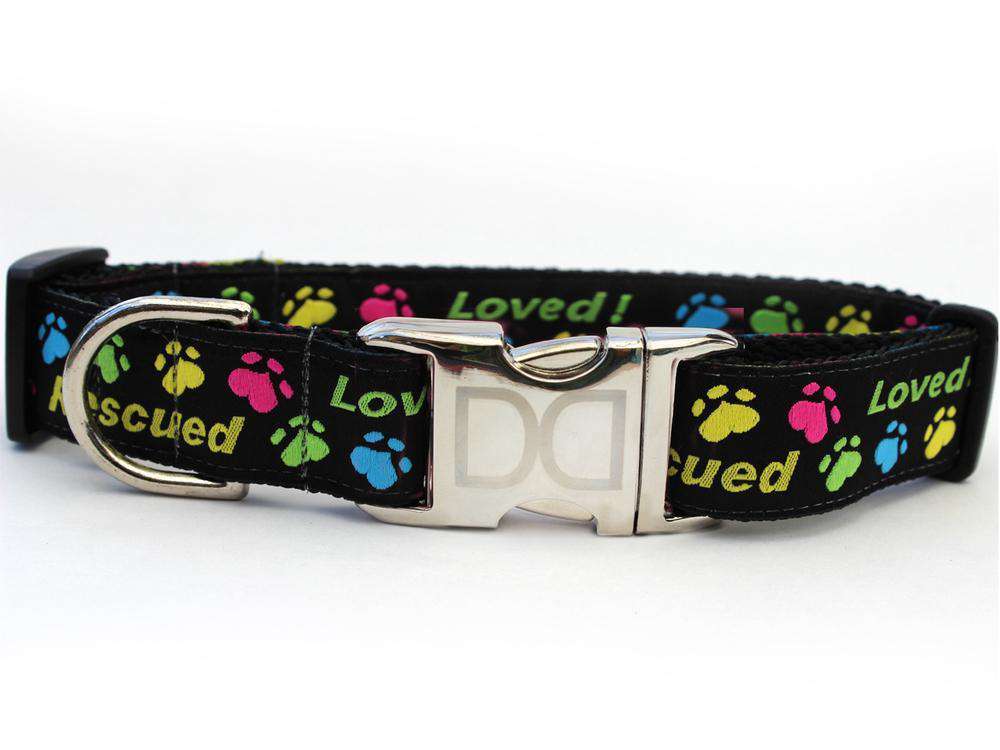 Rescue Me Custom Engraved Dog Collar by Diva Dog PetDesignz