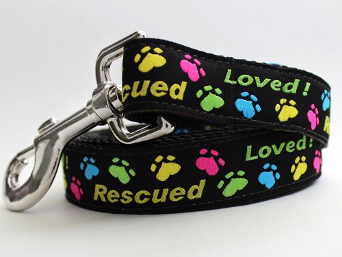 Rescue Me Custom Dog Leash by Diva Dog PetDesignz