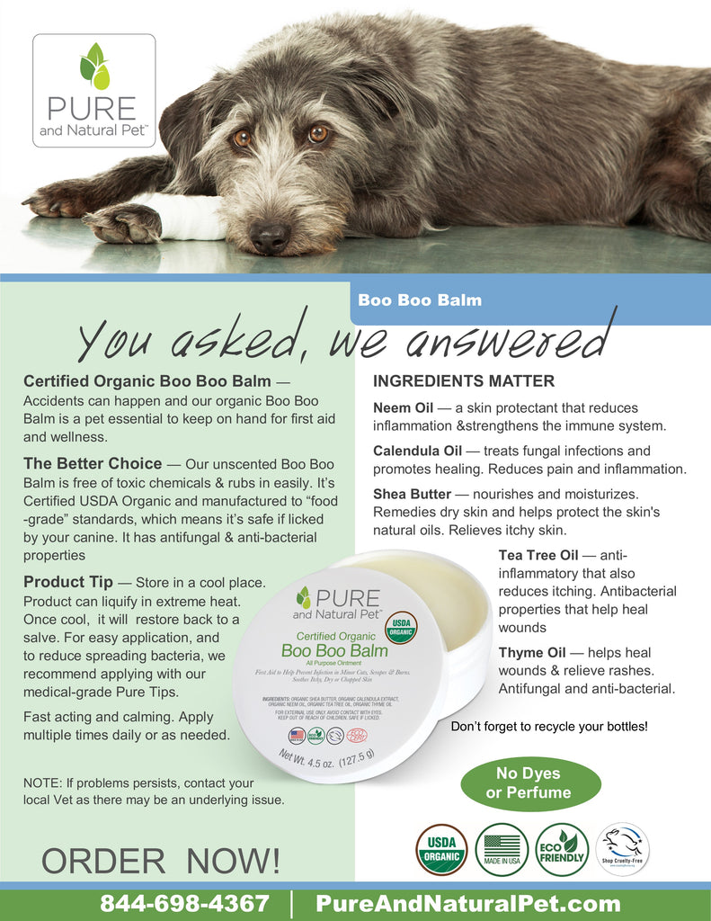 Certified Organic Boo Boo Balm for Your Dog