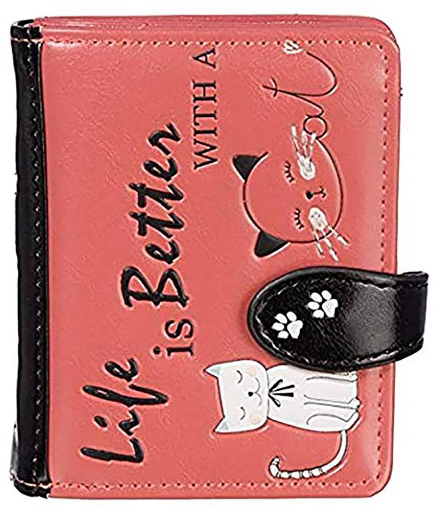 Life is Better with a Cat Small Faux Leather Wallet by ShagWear